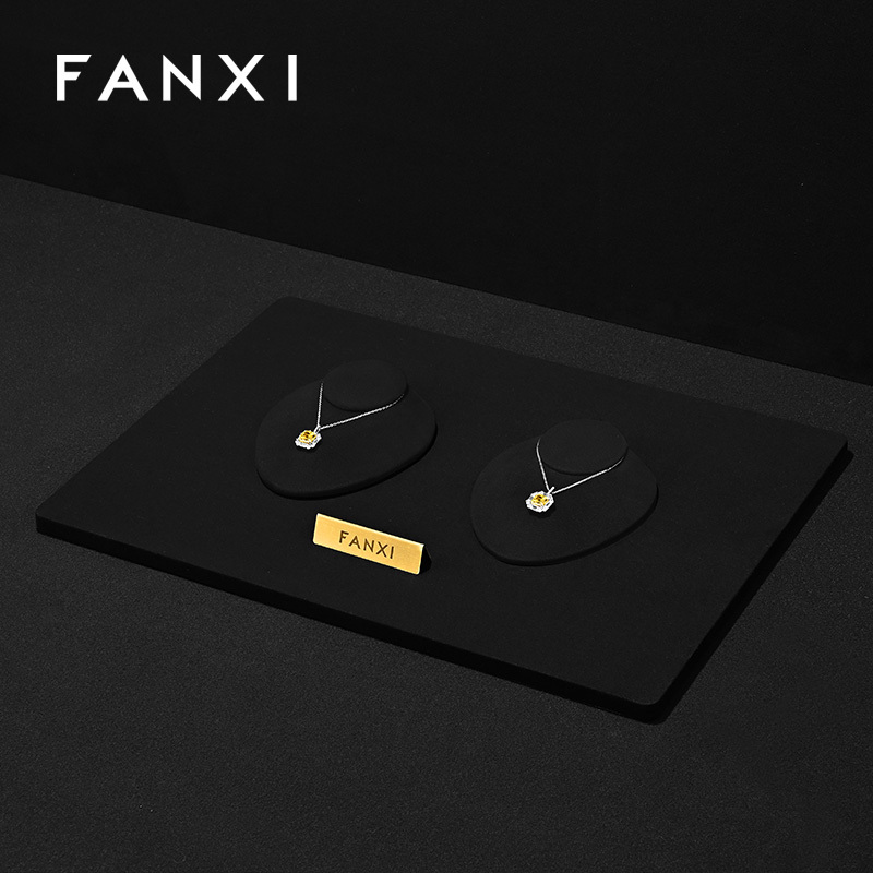 FANXI Wholesale black Microfiber Jewelry Portrait Stand