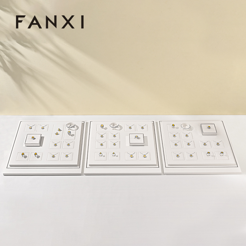 FANXI Factory white leather metal Jewelry Combination Set