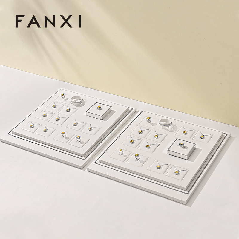 FANXI Factory white leather metal Jewelry Combination Set