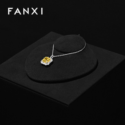FANXI Wholesale black Microfiber Jewelry Portrait Stand