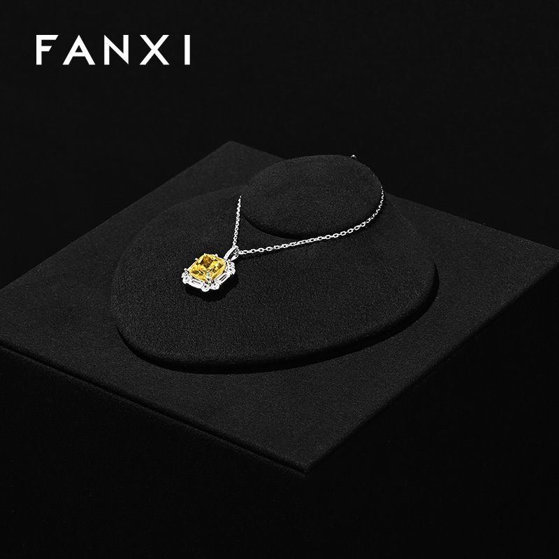 FANXI Wholesale black Microfiber Jewelry Portrait Stand