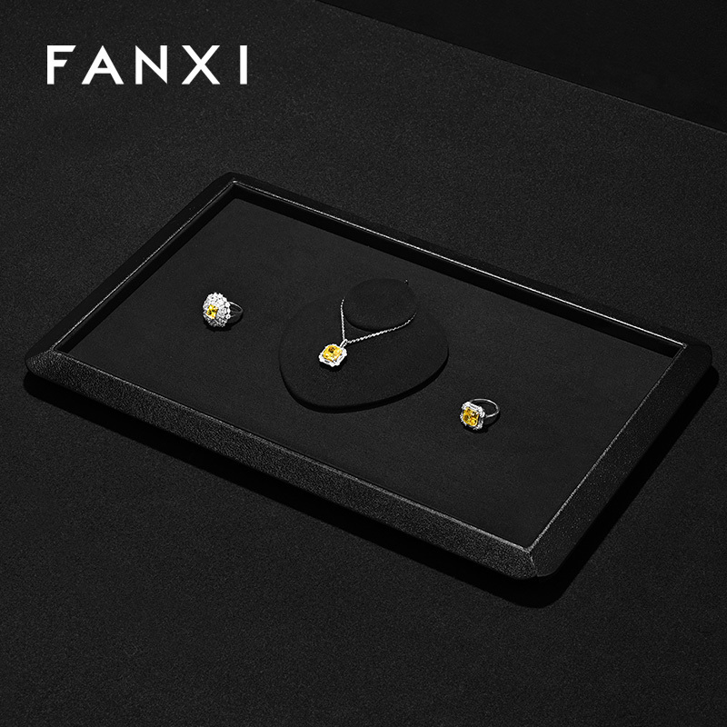 FANXI Wholesale black Microfiber Jewelry Portrait Stand