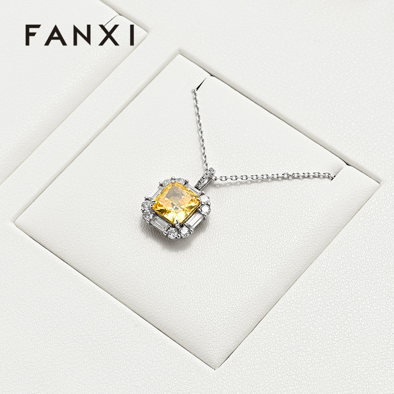 FANXI Factory white leather metal Jewelry Combination Set