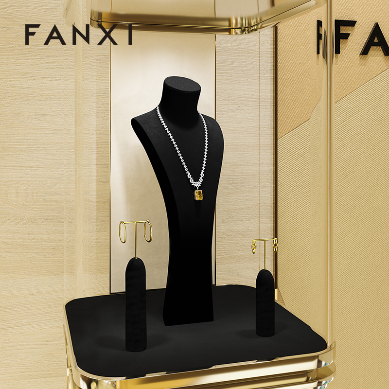 FANXI Fashion Microfiber Jewelry Portrait Stand