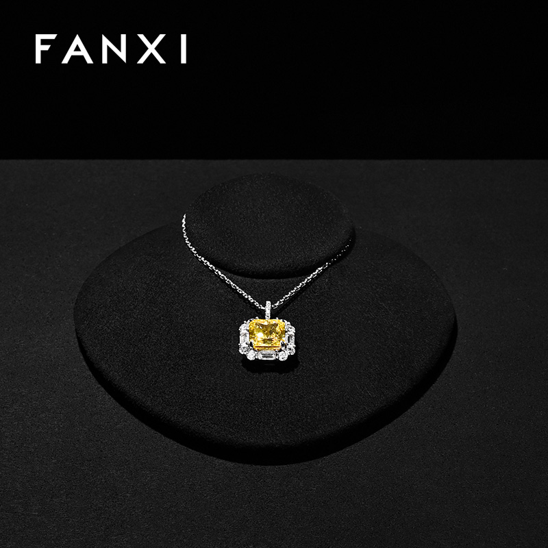 FANXI Wholesale black Microfiber Jewelry Portrait Stand