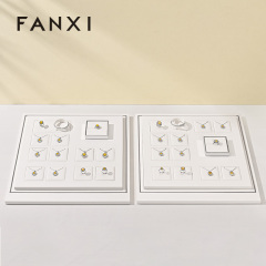 FANXI Factory white leather metal Jewelry Combination Set