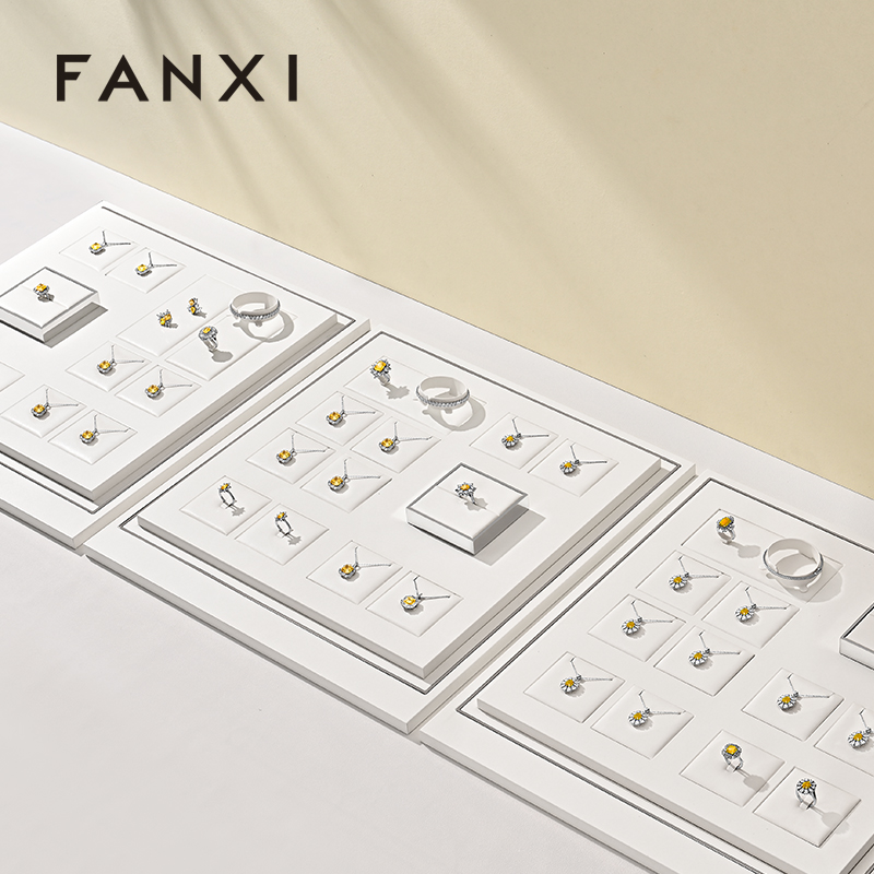 FANXI Factory white leather metal Jewelry Combination Set