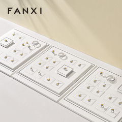 FANXI Factory white leather metal Jewelry Combination Set