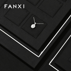 FANXI Factory Black Microfiber Jewelry display set