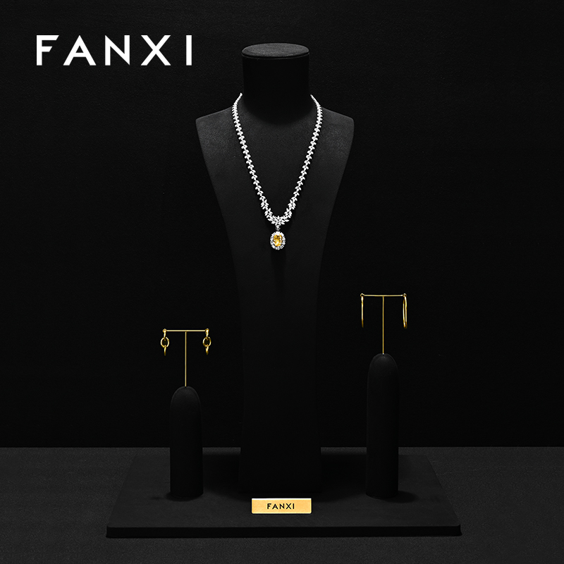 FANXI Fashion Microfiber Jewelry Portrait Stand