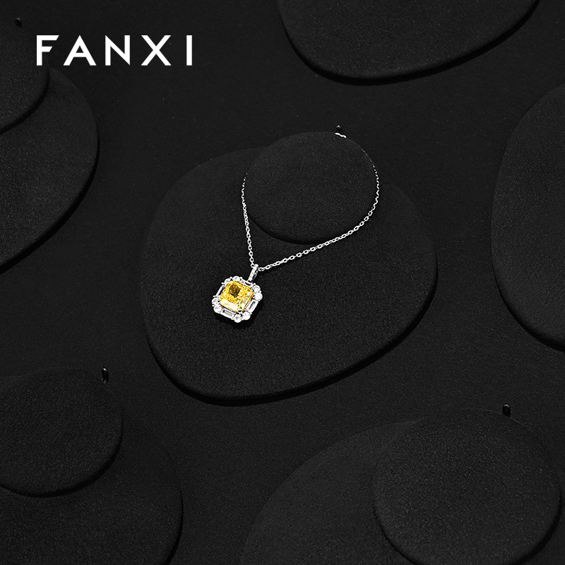 FANXI Wholesale black Microfiber Jewelry Portrait Stand