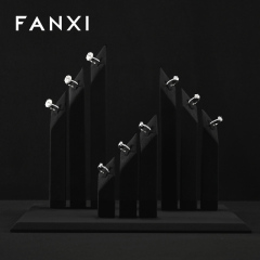 FANXI Factory Black Microfiber Jewelry display set