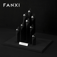 FANXI Factory Black Microfiber Jewelry display set