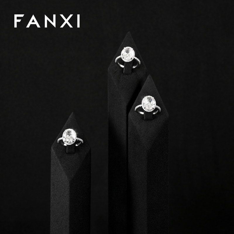 FANXI Factory Black Microfiber Jewelry display set