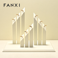 FANXI Luxury Beige Microfiber Jewelry display set