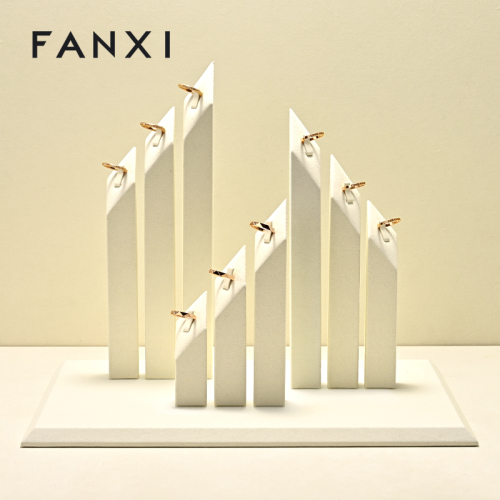 FANXI Luxury Beige Microfiber Jewelry display set