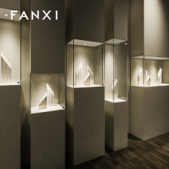 FANXI Luxury Beige Microfiber Jewelry display set
