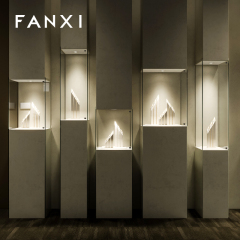 FANXI Luxury Beige Microfiber Jewelry display set