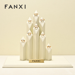 FANXI Luxury Beige Microfiber Jewelry display set
