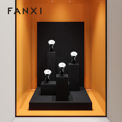 FANXI High quality Black Microfiber Watch display set