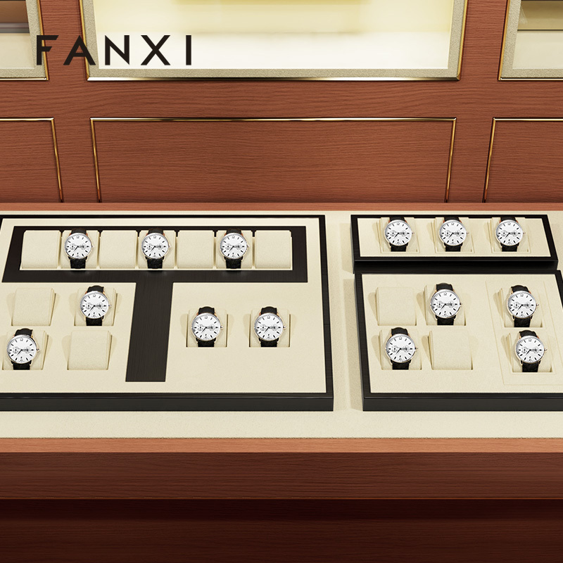 FANXI Luxury Beige Metal Watch Combination Set Series