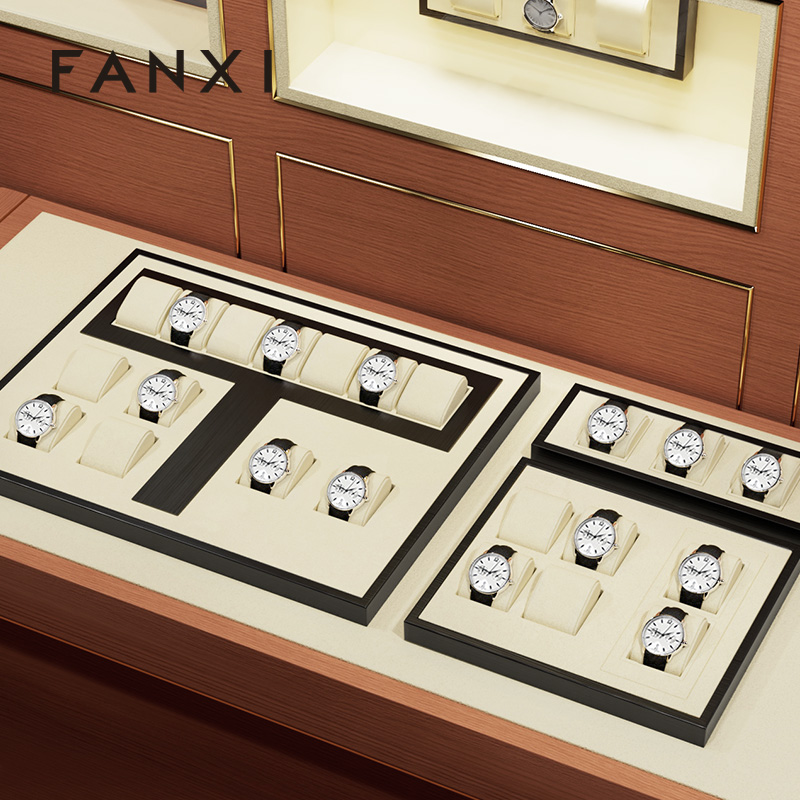 FANXI Luxury Beige Metal Watch Combination Set Series