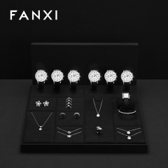 FANXI Hot sale black microfiber jewelry display set