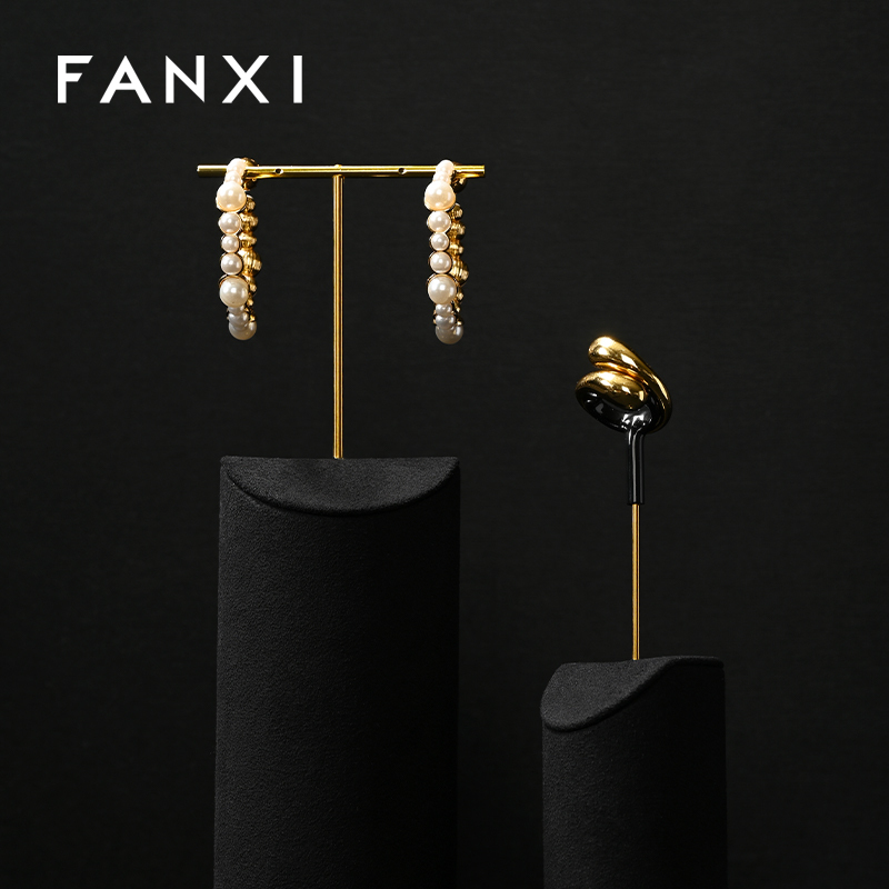 FANXI High quality Black Microfiber jewelry combination set