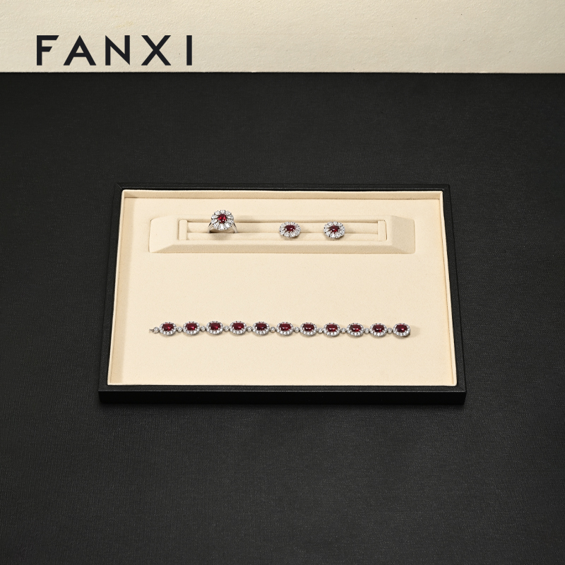 FANXI New arrival leather microfiber Jewelry plate