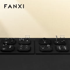 FANXI New arrival Black Microfiber Jewelry display set
