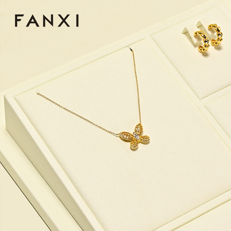 FANXI New arrival Microfiber Jewelry Combination Set