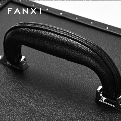 FANXI Luxury Black Leather Jewelry suitc
