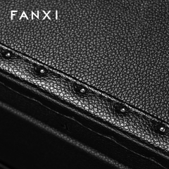 FANXI Luxury Black Leather Jewelry suitc