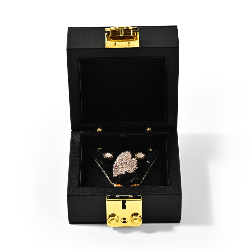FANXI Custom black leather jewelry box