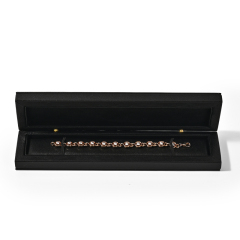 FANXI Custom black leather velvet jewelry box