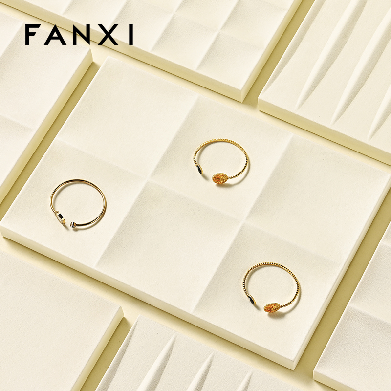 FANXI Fashion Microfiber Jewelry Display Plate