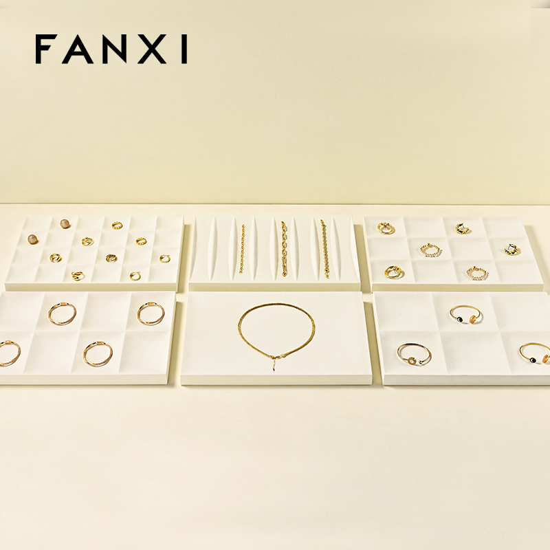 FANXI Fashion Microfiber Jewelry Display Plate