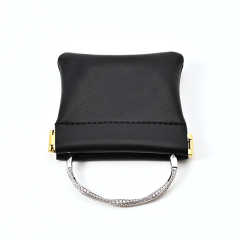 FANXI Custom black PU leather jewelry bag