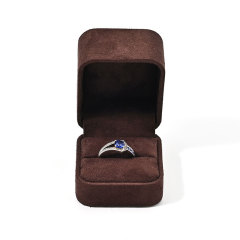 FANXI Custom brown velvet jewelry box
