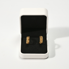 FANXI Custom white PU leather microfiber earring box