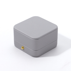 FANXI Custom grey PU leather velvet jewelry box