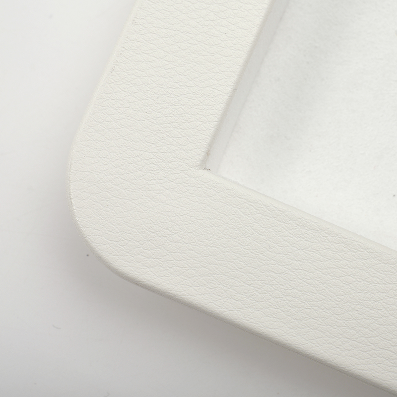 FANXI Custom white PU leather microfiber jewelry plate