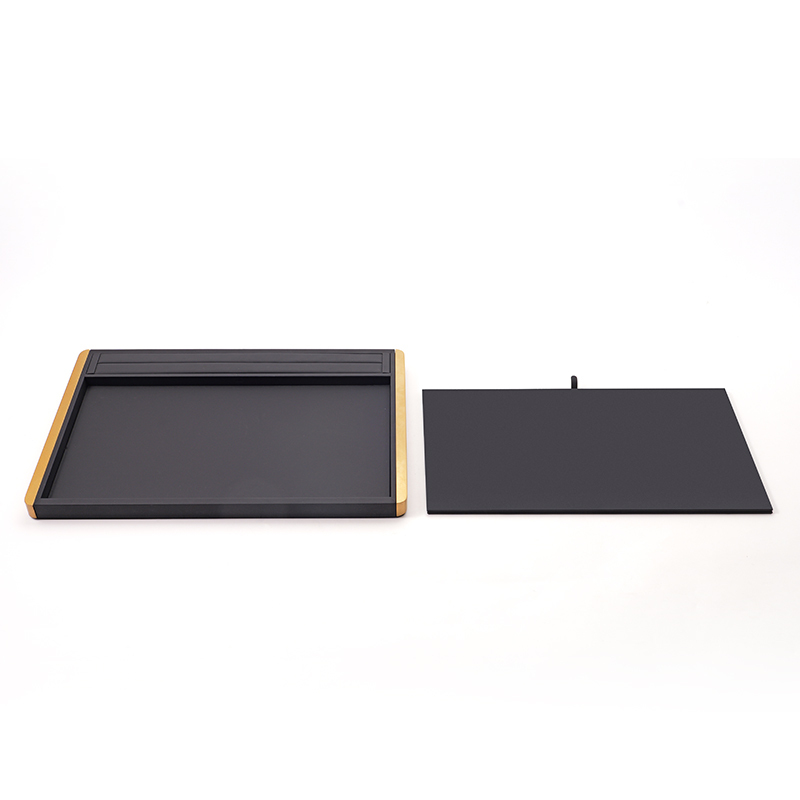 FANXI Custom black PU leather jewelry plate