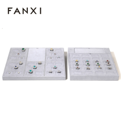 FANXI Custom grey microfiber jewelry plate