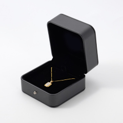 FANXI Custom black PU leather velvet necklace box