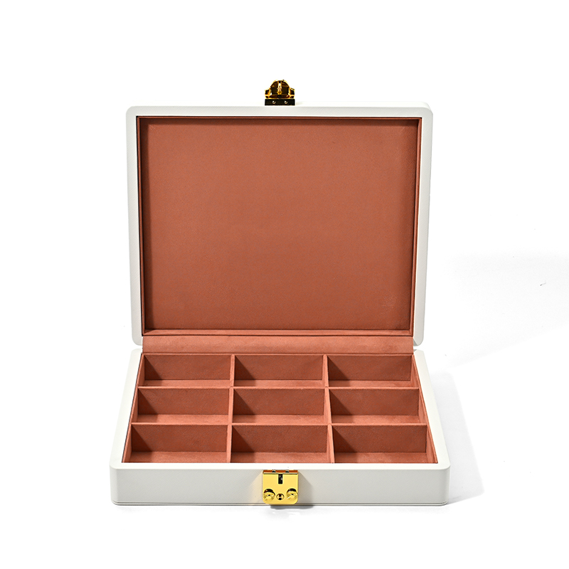 FANXI Custom white PU leather suede bangle case
