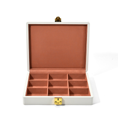 FANXI Custom white PU leather suede bangle case
