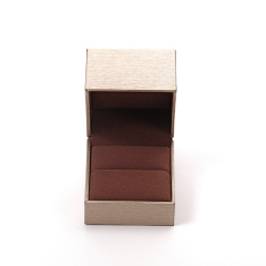 FANXI Custom champagne paper microfiber ring box