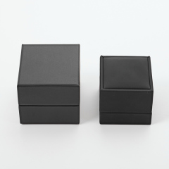 FANXI Custom balck PU leather velvet ring box