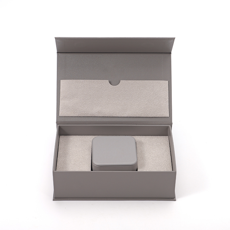 FANXI Custom grey leathere paper velvet jewelry box